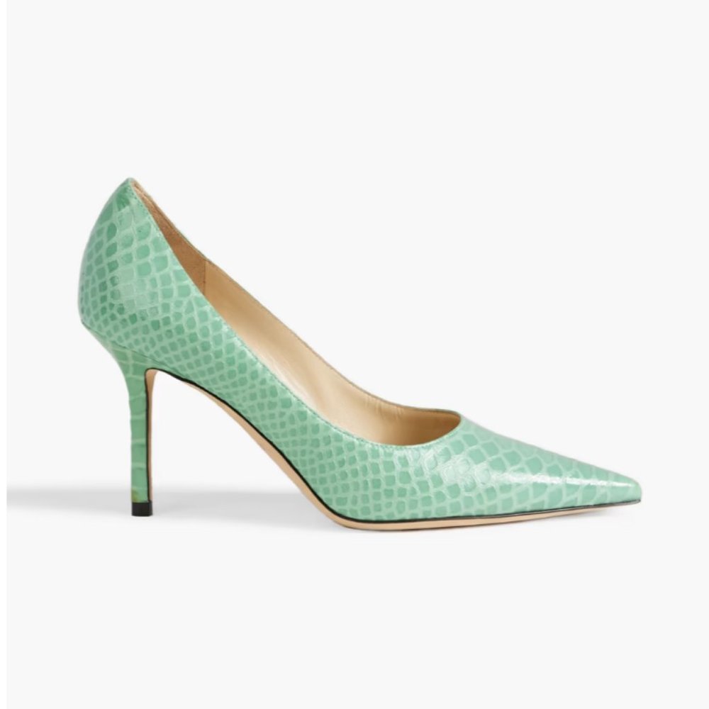 Jimmy Choo Pumps - Love 85 snake-effect leather pumps